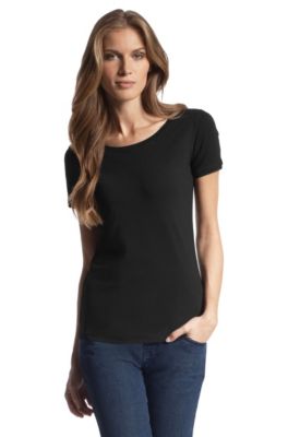 Crewneck T-shirt  'E3500', Black