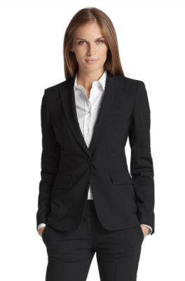 Fitted blazer in blended shorn wool &acute;Juicy6`