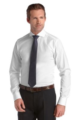 Business shirt with shark collar &acute;Christo`, White
