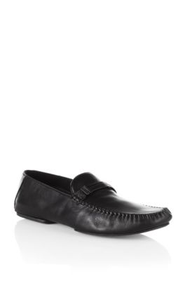 Calfskin leather moccasin slipper 'ROS'