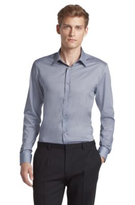 Cotton business shirt 'Elisha', Grey