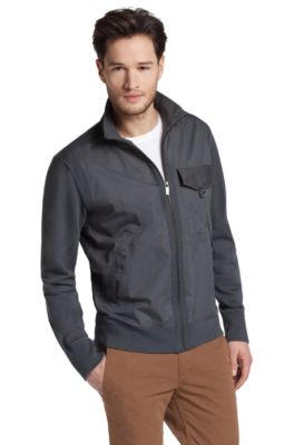 Sweatjacke &acute;Zidane 1` mit Material-Mix
