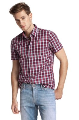 Chemise manches courtes &agrave; col Kent, EluiE