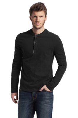 Rundhals-Henley &acute;Tucked 1` aus Baumwolle