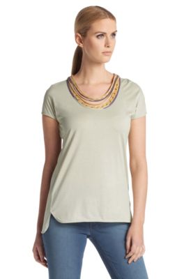 Jersey-Top &acute;E4326` mit Ketten-Applikation