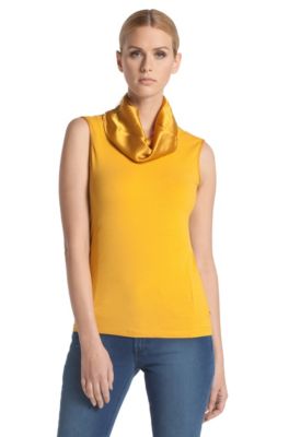 Fashion top with contrasting material 'E4337'