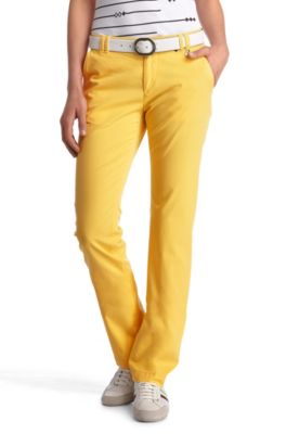 Pantalon d&eacute;tente en coton m&eacute;lang&eacute; stretch, Helia