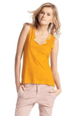 Top d&eacute;contract&eacute; en pur coton, Taisha