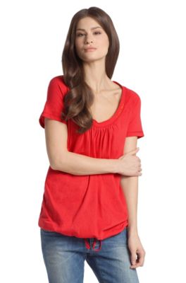 Legeres T-Shirt &acute;Tefta` mit Rundhals-Ausschnitt