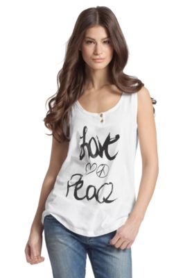 Nonchalante tanktop &acute;Toyage` met ronde hals
