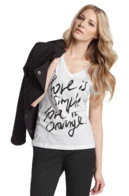 Designer-Shirt &acute;Vapee` mit V-Ausschnitt