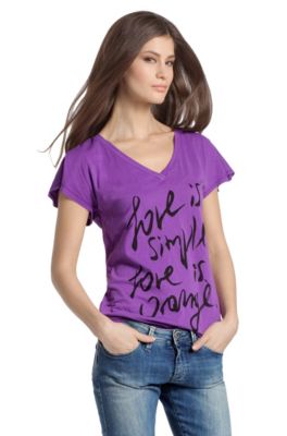 Designer-Shirt &acute;Vapee` mit V-Ausschnitt