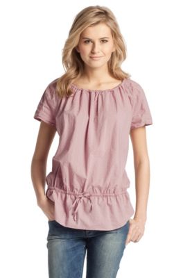 Kurzarm-Bluse &acute;Engelina` aus Baumwolle