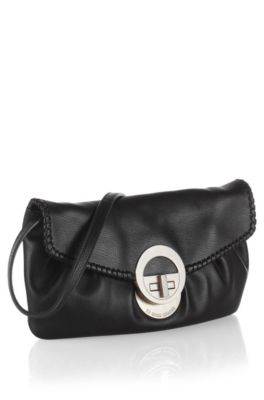 Lamb leather shoulder bag 'CLAUDETTE'