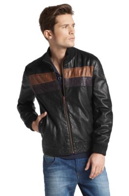 Lederjacke &acute;Jeckel-W` im College-Stil