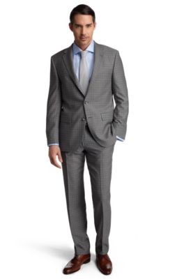 Feinkarierter Anzug &acute;Segal/State` mit Bundfaltenhose