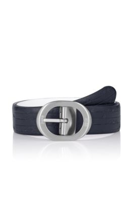 Reversible belt with embossed logo 'Ghaliya'