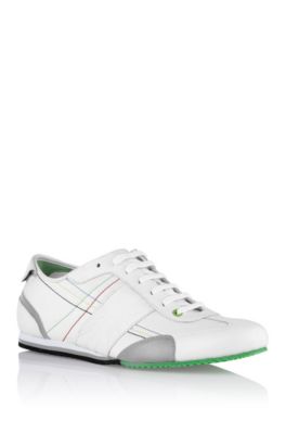 Leren sneakers &acute;Zeuss` van materiaalmix