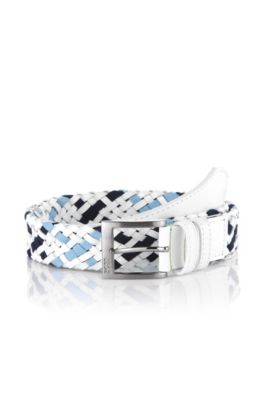 Ceinture tress&eacute;e &agrave; carreaux, Thony