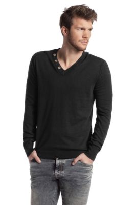 Pull-over en maille &agrave; encolure en V, Kagen