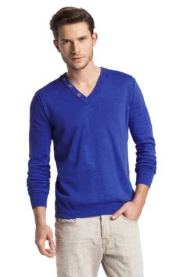 Strick-Pullover &acute;Kagen` mit V-Ausschnitt
