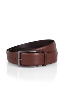 Leder-G&uuml;rtel &acute;CORCK` mit Struktur