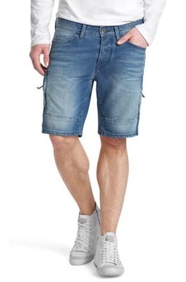 Short en jean et coton m&eacute;lang&eacute;, Orange 42 Sydney