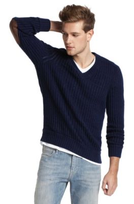 Grobstrick-Pullover &acute;Kardiko` aus Baumwoll-Mix