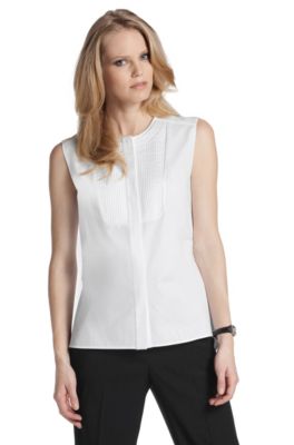 Chemisier tendance &agrave; plastron nervur&eacute;, Baleen