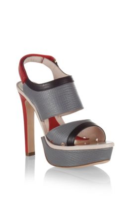 High heel leather sandal 'CATHERYNE'