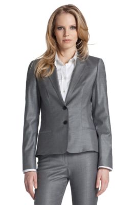 Modieuze blazer &acute;Jamella` van scheerwol-viscosem