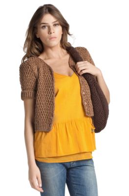Strickjacke &acute;Widea` mit kurzem Schnitt