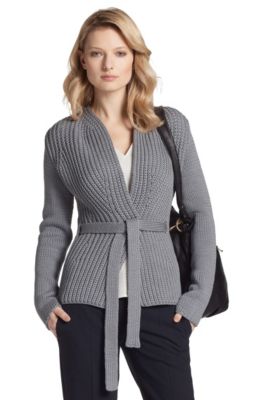 Designer-Strickjacke &acute;F4284` zum Wickeln