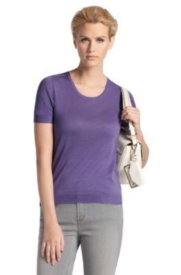 Kurzarm-Pullover &acute;F4281` aus Seiden-Kaschmir Mix