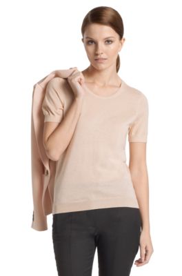 Kurzarm-Pullover &acute;F4281` aus Seiden-Kaschmir Mix