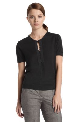 Kurzarm-Pullover &acute;F4242` aus Seiden-Kaschmir Mix