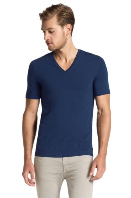 Modern cotton blend V-neck T-shirt &acute;Dredoso`