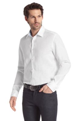 Leisure shirt with a narrow Kent collar 'Lucas'