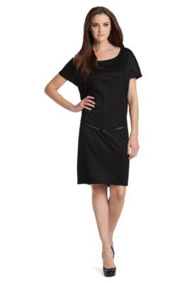 Dress with a leather belt 'Dassinda'