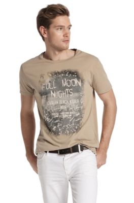 T-shirt &acute;Turan` met ronde hals