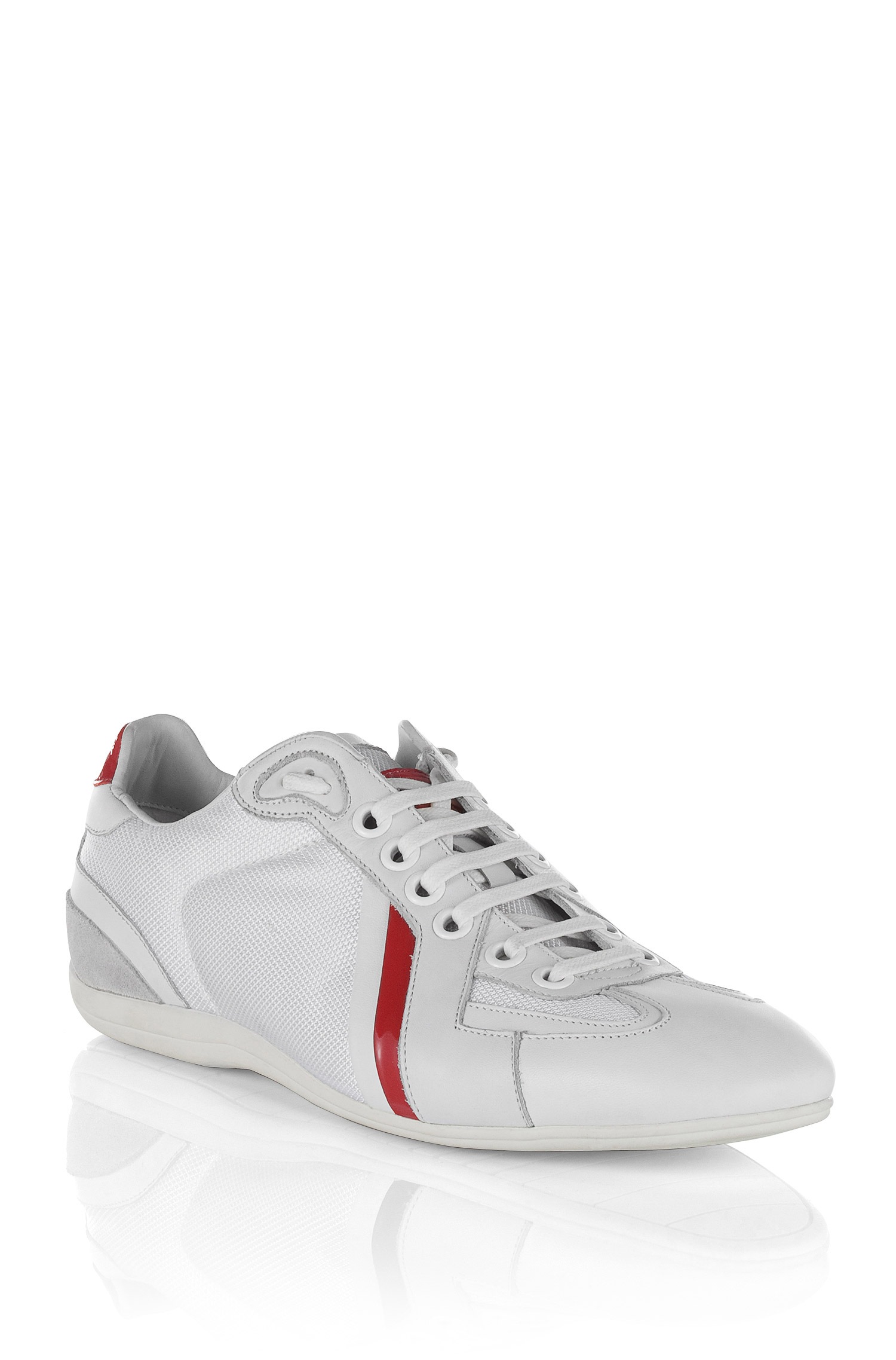 HUGO Sneakers Thaty van een mix van leer en textiel Zwart HUGO Sneakers Thaty van een mix van leer en textiel Zwart