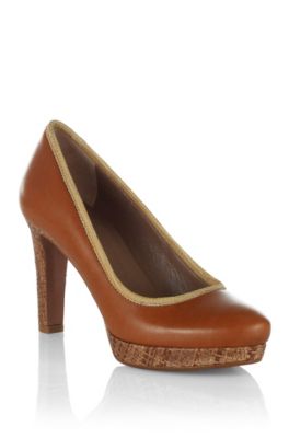 Leather platform court shoe 'Astryd'