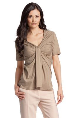 Gathered V-neck T-shirt 'E4370'