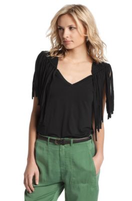 T-Shirt &acute;Vespe` mit V-Ausschnitt