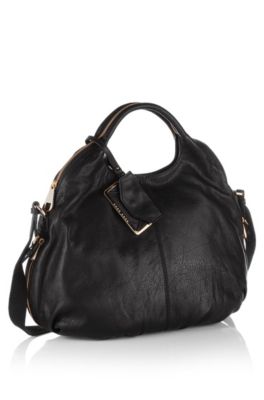 Cabas en cuir orn&eacute; de zips, ANAIS