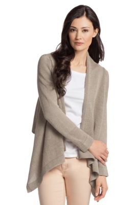 Strickjacke &acute;F4423` aus Leinen