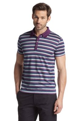 Polo-Shirt &acute;Genova` mit Streifen-Dessin