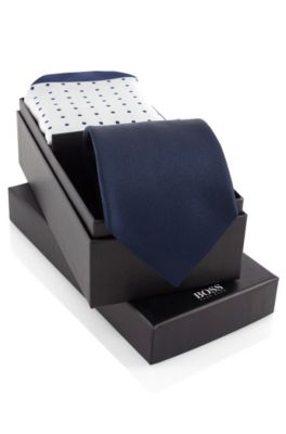 Coffret-cadeau en soie, SET TIE+POCKETSQUARE