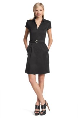 Hemdblusenkleid &acute;Kana` aus Baumwoll-Mix