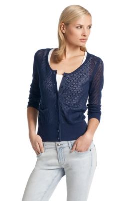 Strickjacke &acute;Safiya` aus Seide-Leinen Mix